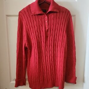 Jones New York Red Cowl Neck Sweater Sz XL